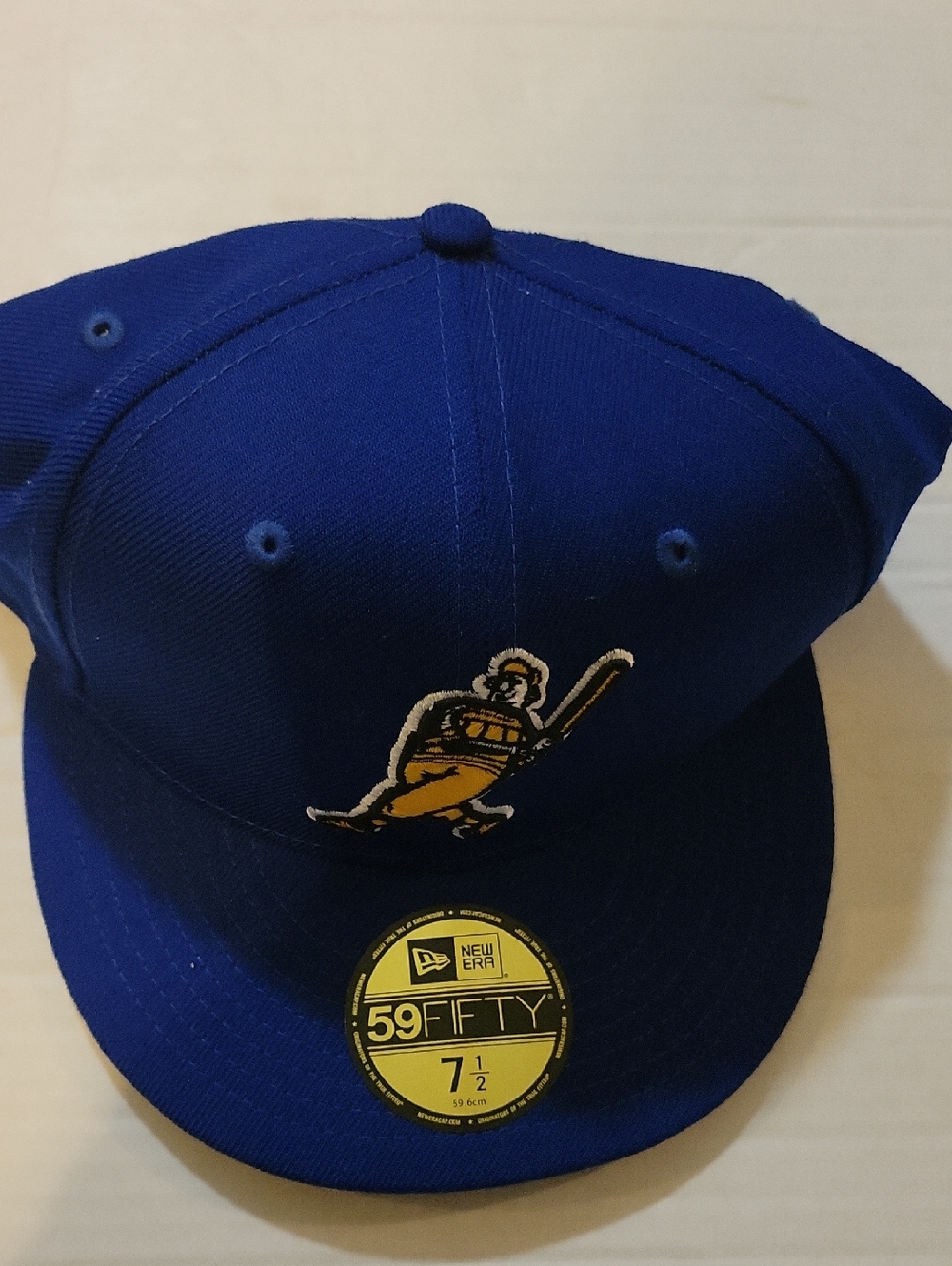 New Era Royal Blue Fitted Cap with Yellow & White Embroidered Mascot